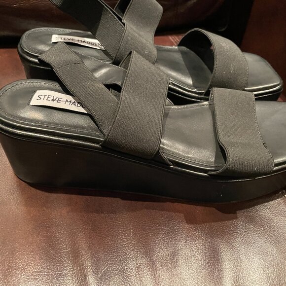 Steve Madden Bexlee Strappy Wedge Sandal womens 10 - Picture 3 of 6
